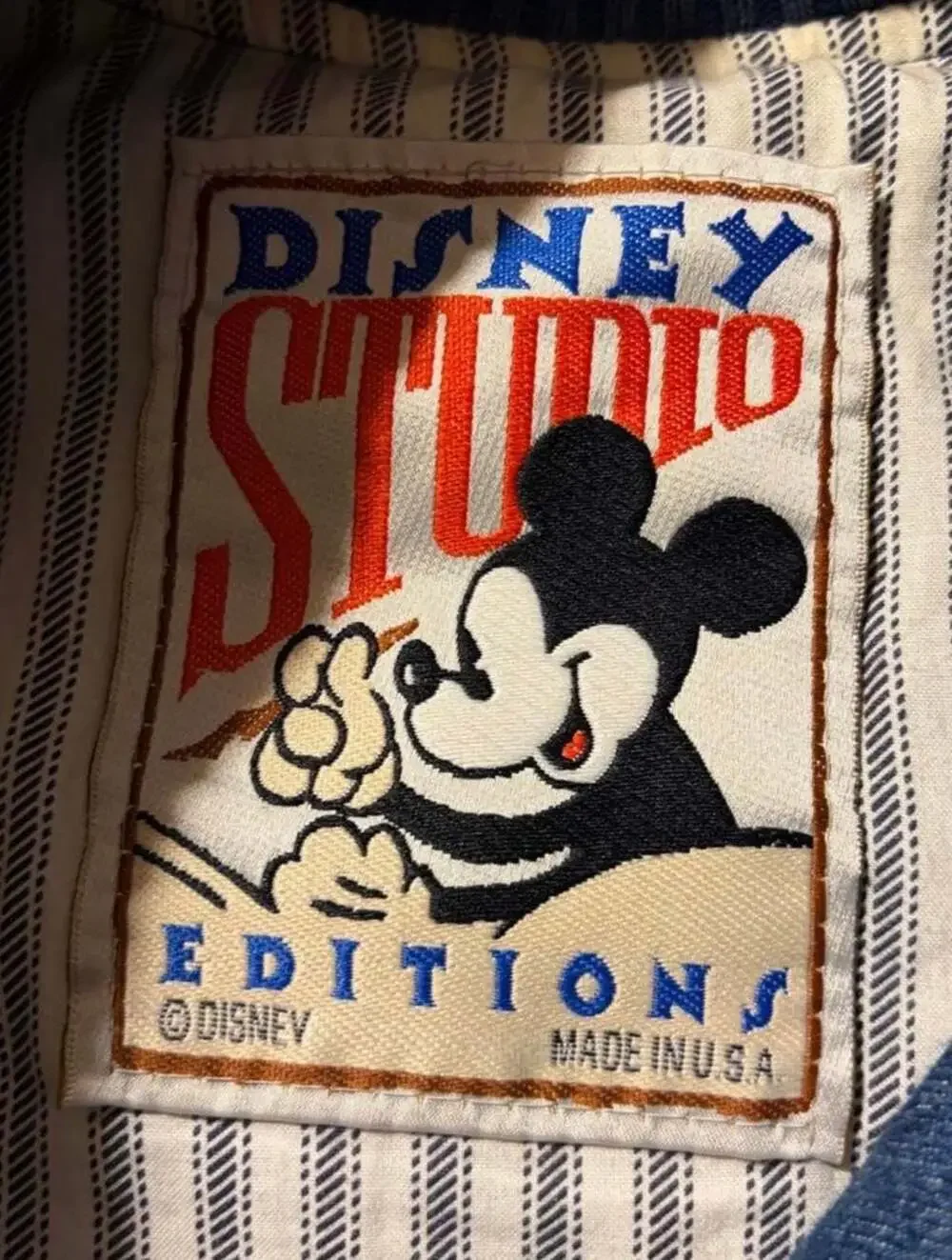 1994 Disney Studio Editions Donald Duck 60th Anniversary Denim Varsity Jacket